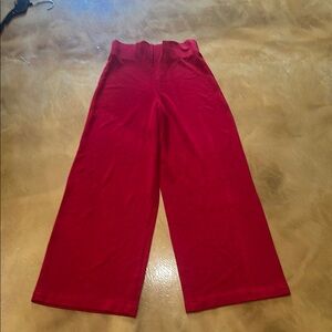 Elegant Red Women's Pants, pull up with wide waist band. Super confortable.